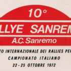 Geschafft?! 10. Rallye di Sanremo 1972