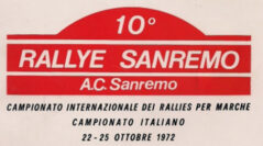 Geschafft?! 10. Rallye di Sanremo 1972