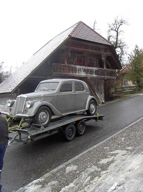 Lancia Aprilia: Auf dem Weg aus der Schweiz nach Österreich - Winter 2004