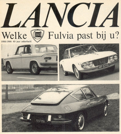 Fulvia-Dokumentation: Lancia - Welke - Fulvia past bij u?