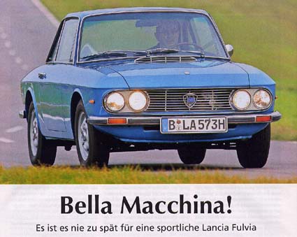 Auto-Fachzeitschrift: Lancia Fulvia Coupè