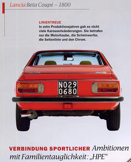 Lancia Sonderheft: AutoClassic - Sonderband Nr. 1 - Italiens schönste Klassiker: Lancia Beta Coupè