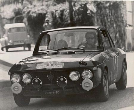 Lancia-Söldner: Neben jedem erfolgreichen Mann sitzt eine erfolgreiche Frau - Claudine Bouchet-Trautmann beim Coupe des Alpes 1968