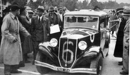 Italienische Straßenrennen: Targa Florio 1936 - Gesamtsieger Constanino Magistri auf Augusta