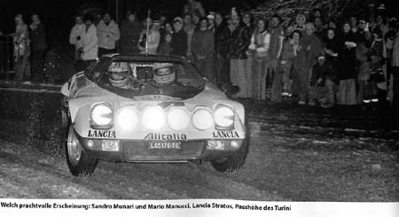 Abschied von Lancia: Sandro Munari und Mario Mannucci im Lancia Stratos
