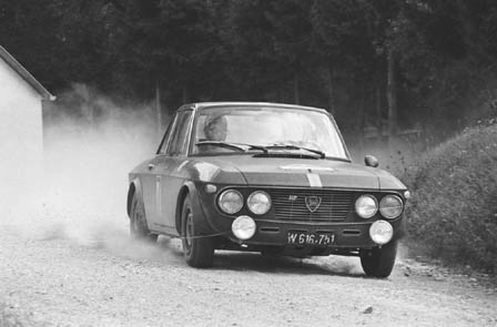 3-Städte-Rallye 1967: Karger/Wessely auf der Fulvia 1,3 HF des Importeurs Denzel