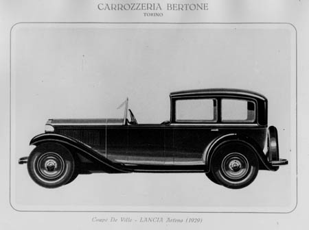 Lancia Artena: Early coachbuilt coupé de ville on the long second series Artena chassis by Bertone