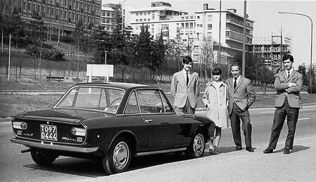 Lancia and De Virgilio: 1968: De Virgilio mit seinen Kindern Giovanni, Anna und Luigi