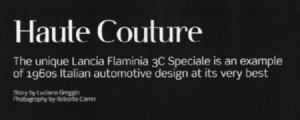 Lancia Flaminia 3C Speciale: Artikel