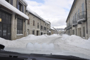 Rallye Monte Carlo Historique 2015: Straße mit Schnee