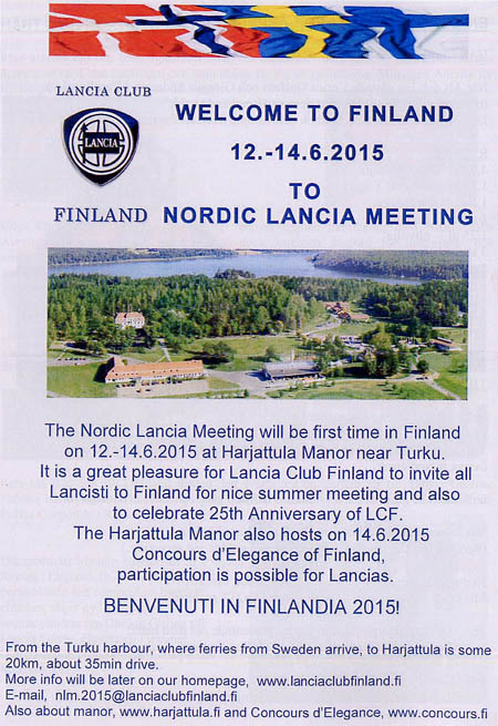 La Lancia Nr. 120: Welcome to Finland!