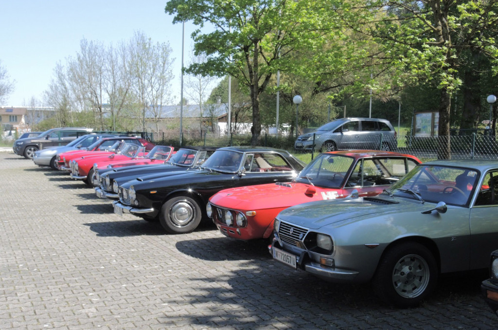 Lancia Club Deutschland Frühjahrestreffen 2016 - alle Lancias gingen nicht auf ein Bild