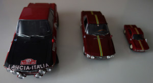 Lancia Fulvia Modelle in drei Maßstäben