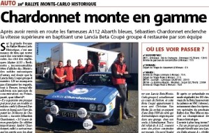 Beta Coupé Chardonnet - Rallye Monte-Carlo Historique 2017