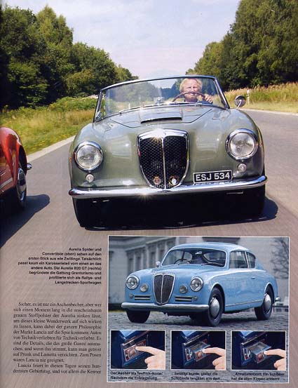 Oldtimer Markt: Aurelia Convertibile neben dem B24 Spider