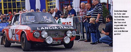 Lancia Sonderheft: Man beachte den Bildtext: Zwischenstopp im Auto- und Technikmuseum in Sinsheim