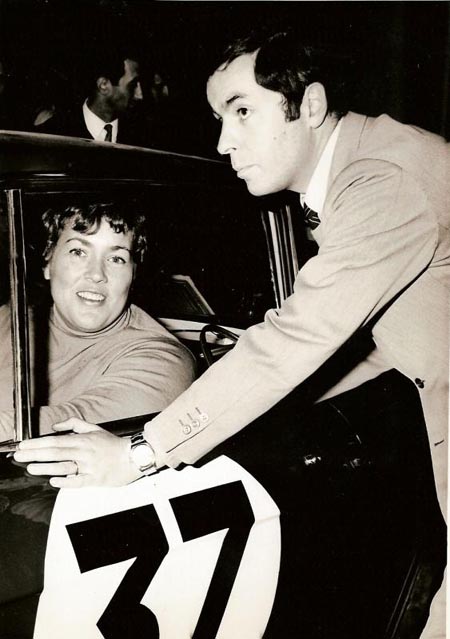 Lancia-Söldner: Pat Moss-Carlsson - hier mit Cesare Fiorio Monte Carlo 1968