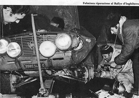 RAC Rallye 1970 - 2. Sieg für Källström/Haggbom mit Unterstützung von C. Fiorio "abwärts". Aber auch letzter Einsatz dieser Fulvia!