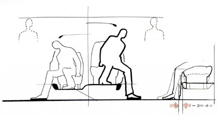 Ergonomische Argumentation für das Van-Konzept des Lancia Megagamma