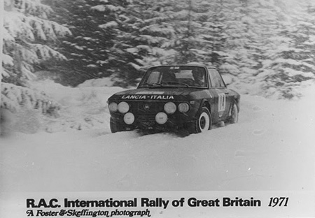 Lancia Fulvia im Schnee - R.A.C. International Rally of Great Britain 1971