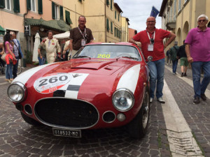 Vor dem Start in Brescia - das Team Gadioli/Ferri