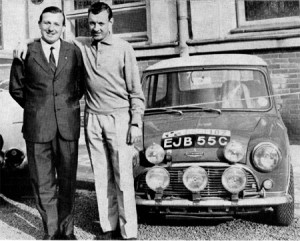 Giorgio Pianta mit Rauno Aaltonen, Prag 1965 bei der Rallye Vltava